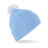 czapka zimowa - mod. B450:Sky Blue, 100% akryl, White, One Size